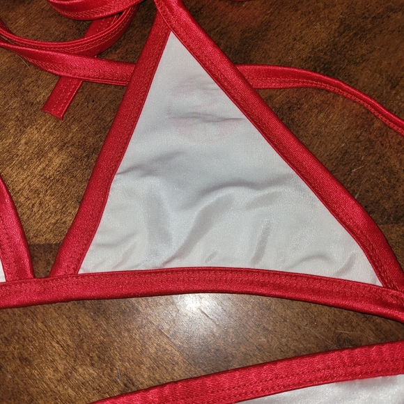 Sexy Skimpy 2pc Nurse Outfit Tri-Top with Mini Skirt Cosplay Lingerie Set - Picture 8 of 9